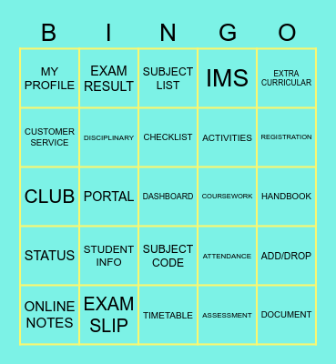 IMS BINGO Card