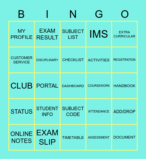 IMS BINGO Card