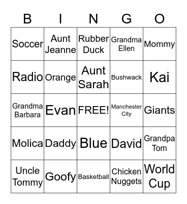 Evan Molica Makers Bingo Card