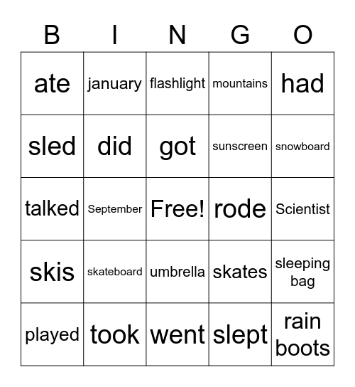 Bingo Card