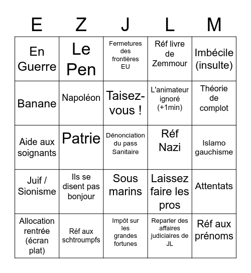 JLM vs EZ Bingo Card