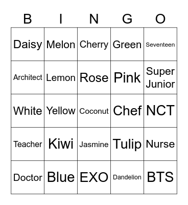 Win's Bingo Card