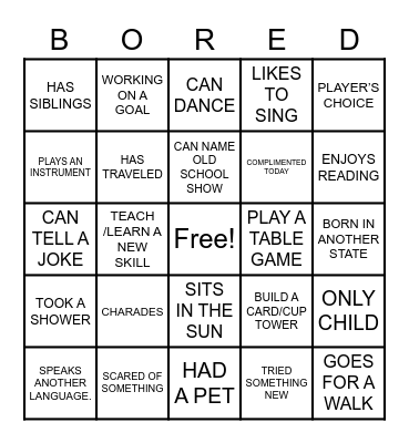 Fun Bingo Card