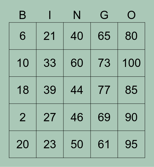 Gyuri🌲 Bingo Card