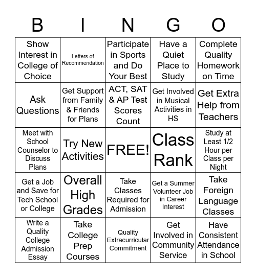 Things To Know About High School Bingo Card