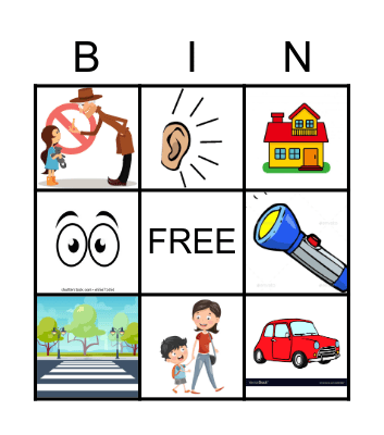 Halloween Safety Bingo Card