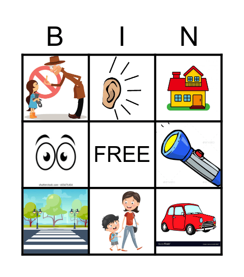 Halloween Safety Bingo Card