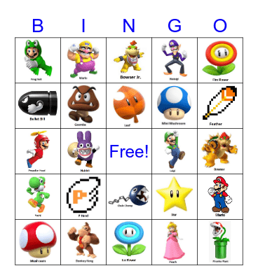 Mario Bingo Card