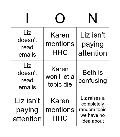 IONIS Bingo Card