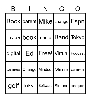 Bronwyn Bingo Card