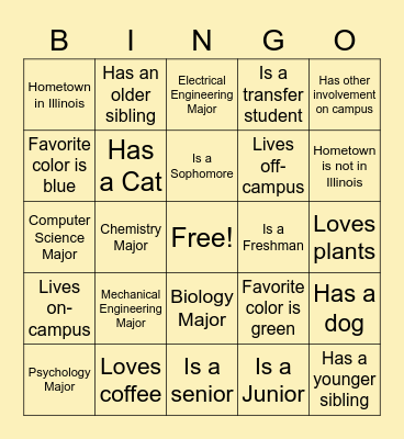Find someone who..... Bingo Card