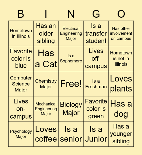 Find someone who..... Bingo Card