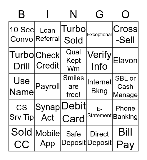 Platform Bingo Card