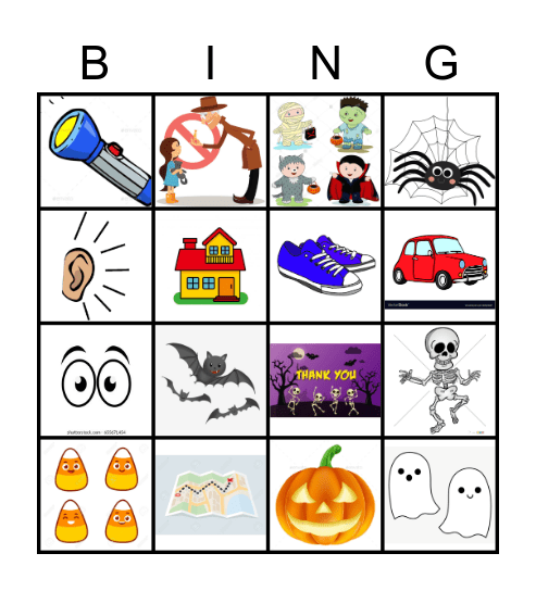 Halloween Safety Bingo Card