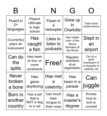 Seoulmates Bingo Card