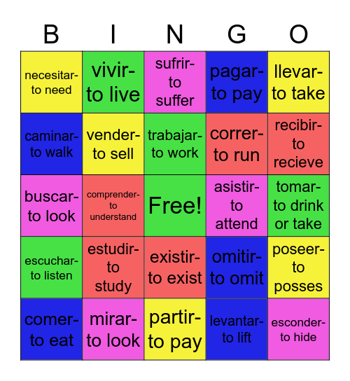 El Presente- LR Bingo Card