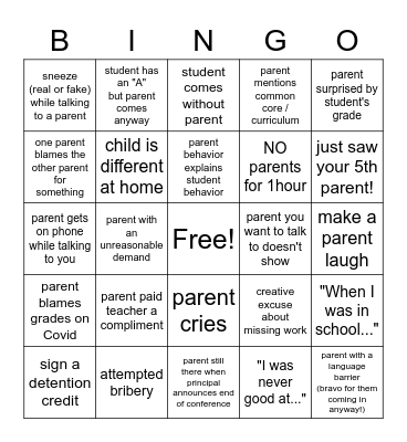 PTC Bingo Card