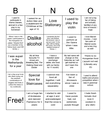 TA Ops Bingo Card