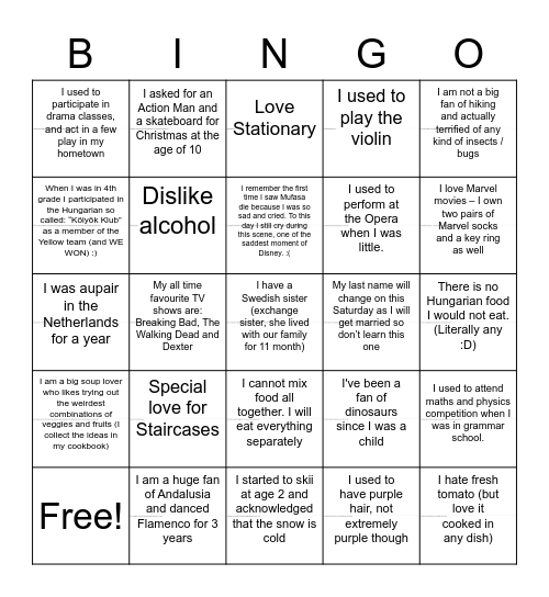 TA Ops Bingo Card