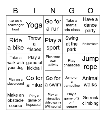 Happy Physical Therapy Month! Bingo Card