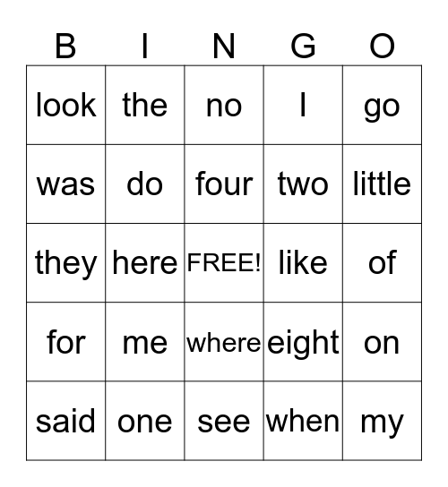 Jones Bingo Card