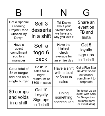 WOB BINGO Card