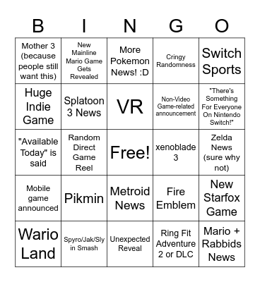 Direct Bingo Card