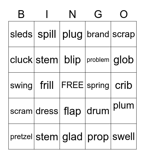 2nd Grade Unit 2, Week 1 Bingo Card