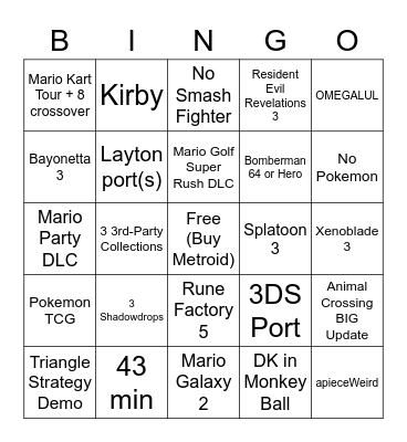 Bingo Card