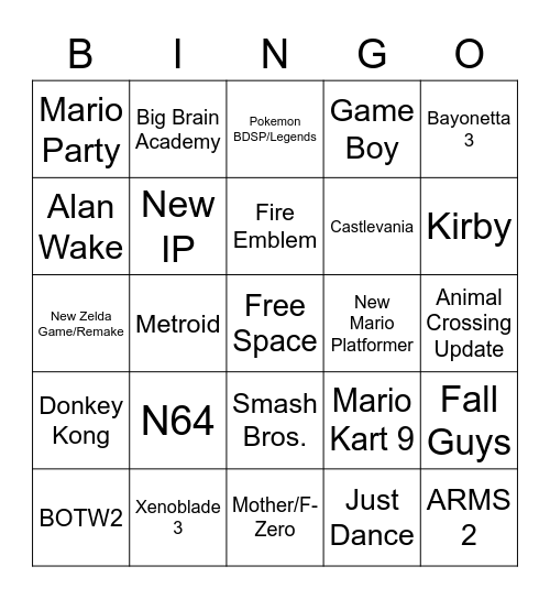 Direct Bingo Card