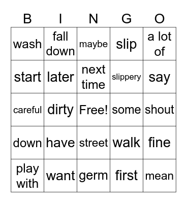 Beginner B3 Bingo Card