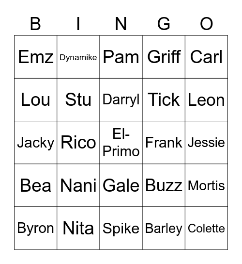 Brawl Stars Bingo Card