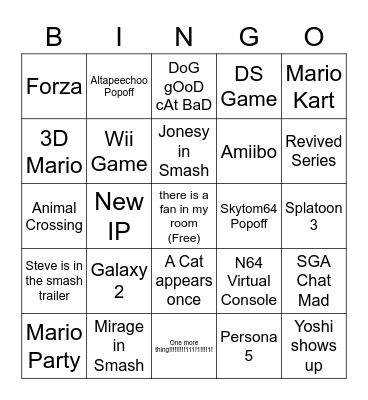 Direct Bingo Card