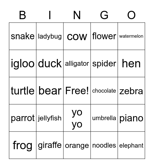 Prep Book 3 Bingo Card