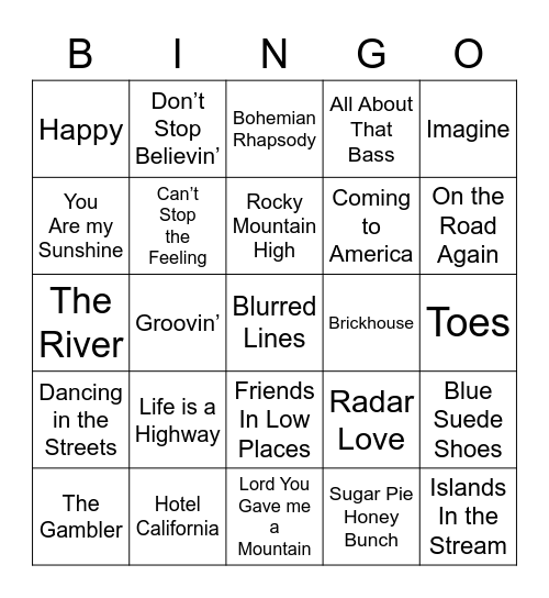 National Parks Bingo Card