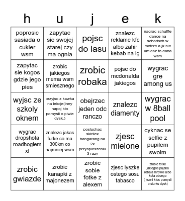 bingo wsm fajne Bingo Card