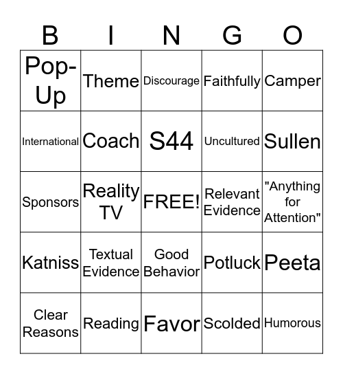 Citing Evidence Bingo! Bingo Card