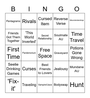 Shadowhunters Bingo Card