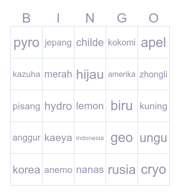 flashes of fortune Bingo Card
