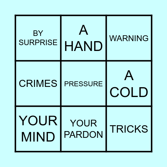 Collocations Bingo Card