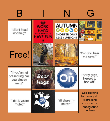 GCS Canada Social Hour Bing-o Bingo Card