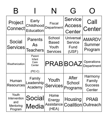 *****   P R A B  -  B I N G O   ***** Bingo Card