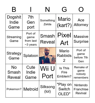 Nintendo Direct September 2021 Bingo Card