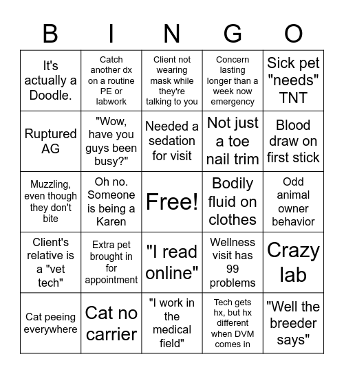 Rooms Bingo! Bingo Card