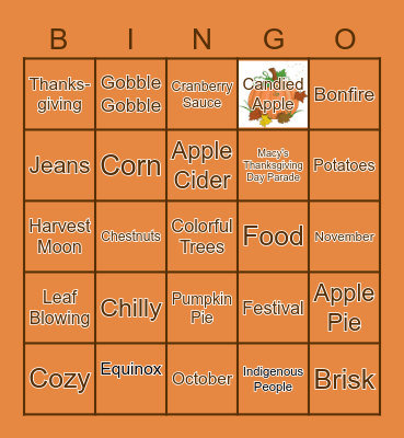 FALL Bingo Card