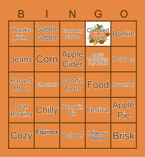 FALL Bingo Card