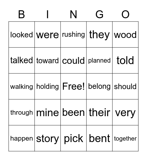 Two Good Friends Bingo Card