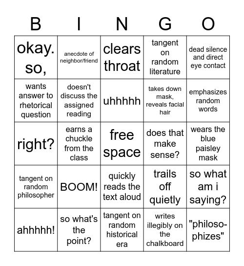 george bingo Card