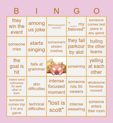 🎗[CHARITYTWT - BINGO]🎗 Bingo Card