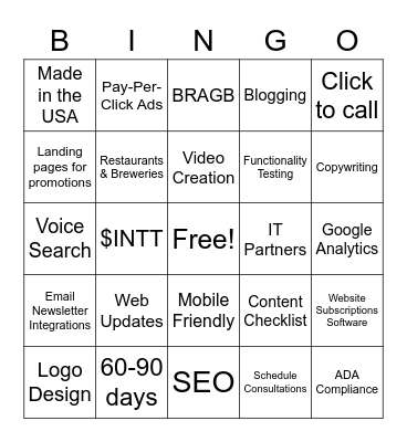 KCM Bingo Card